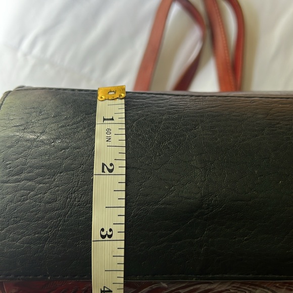 American West Tooled Leather Bag Merlot Red & Black Silver Concho and Hardware - Picture 11 of 16